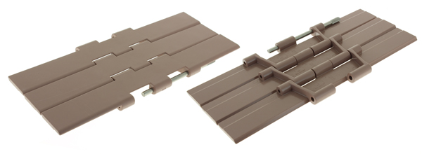 Chaînes à palettes en plastique