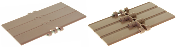 Chaînes à palettes en plastique