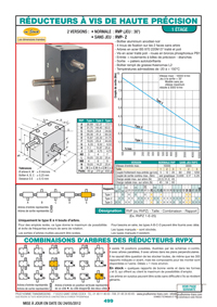 Page 499 : Réducteurs à vis de haute précision à 1 étage