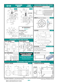 Page 241 : Vérins à vis VVTEMC & VVDAXC C10 - 10kN/1000kg