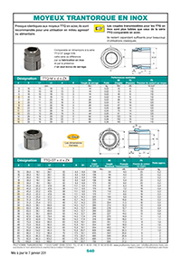 Page 540 : Moyeux trantorque en Inox