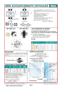 Page 562 : Mini accouplements articulés - Série MAA