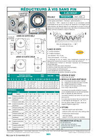 Page 501 : Réducteurs à vis sans fin à jeu réduit