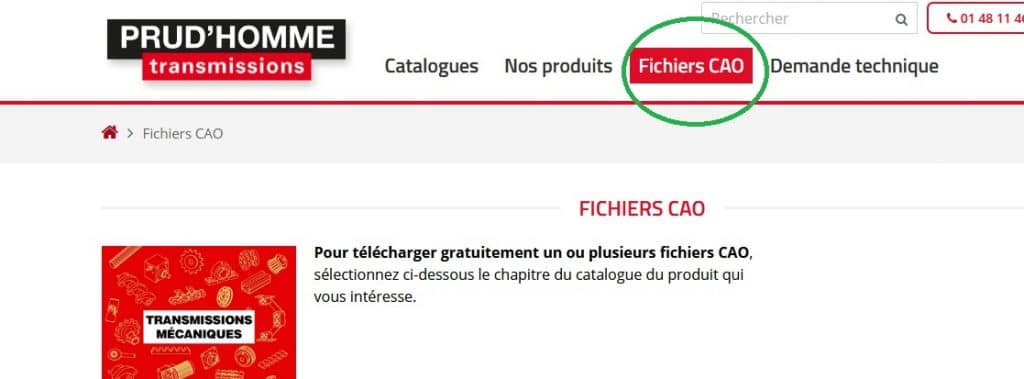 Comment télécharger un dessin CAO depuis notre site