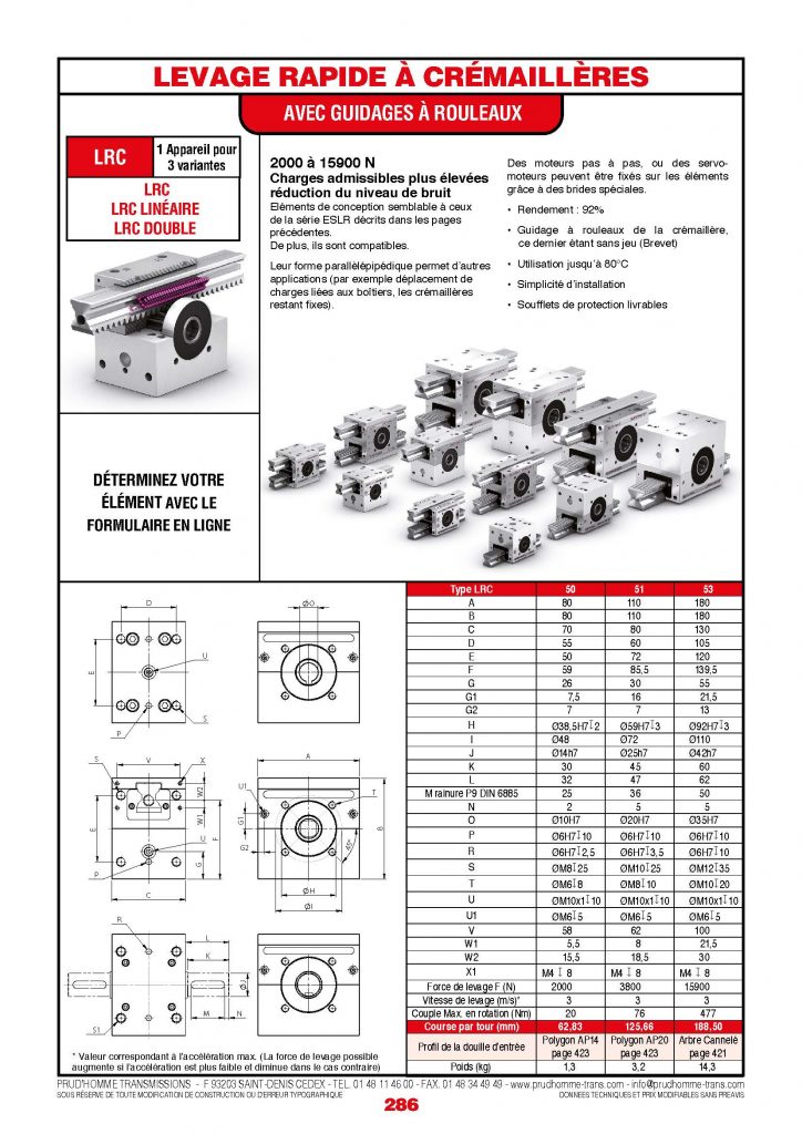 Page 286 LEVAGE RAPIDE CR MAILL RES Prud homme Transmissions page-286-levage-rapide-cr-maill-res-prud-homme-transmissions