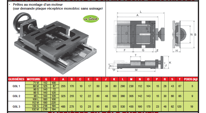 Page 517 - VARIATEURS À ENTRAXE VARIABLE, GLISSIÈRES EN FONTE POUR MOTEURS ÉLECTRIQUES & <strong>GLISSIÈRES EN TÔLE EMBOUTIE</strong>