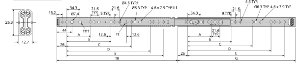 Page 247 - GLISSIÈRES LINÉAIRES TÉLESCOPIQUES - SÉRIE LÉGÈRE