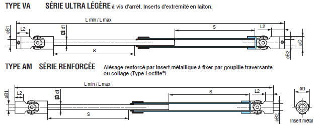 Page 603 - ENSEMBLES TÉLÉSCOPIQUES À CARDANS MINIATURES