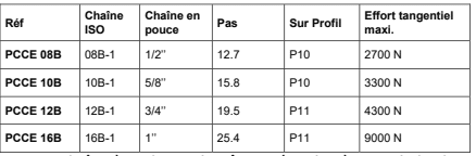 CHAÎNES CREMAILLERES EN NOFRIX